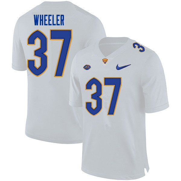 Men #37 Rashad Wheeler Pitt Panthers College Football Jerseys Sale-White